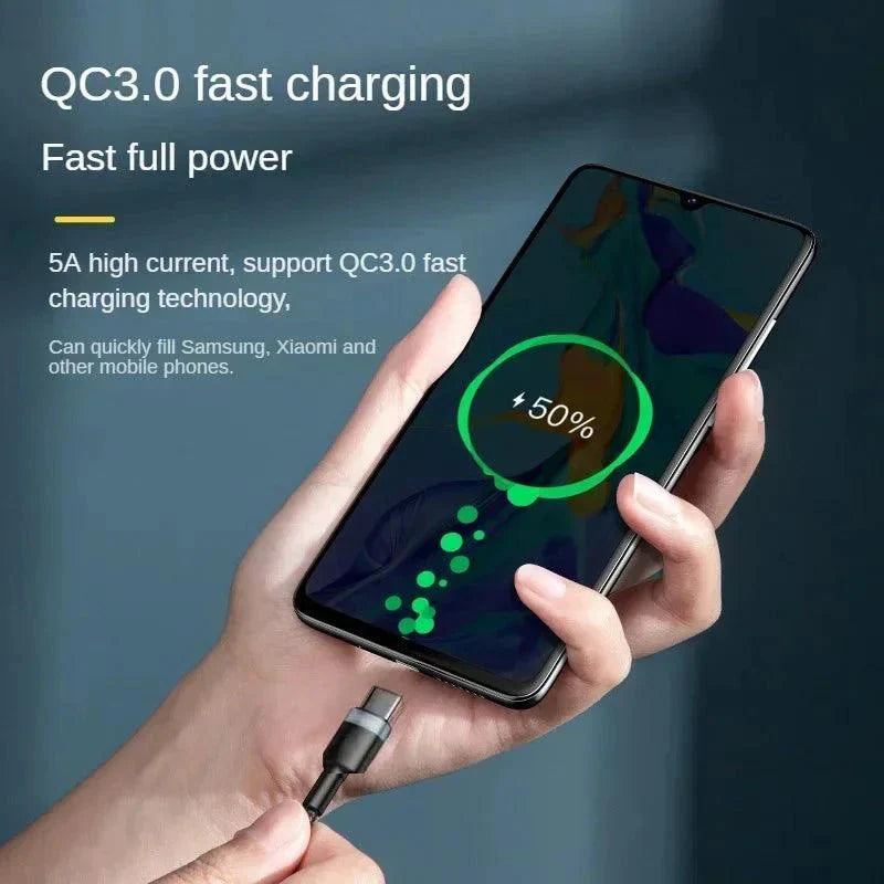 PD 120W Super Charging USB Type-C Cable for Fast Charging