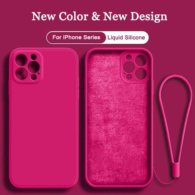 Coque en silicone premium pour iPhone 13 Pro Max et 12 Mini