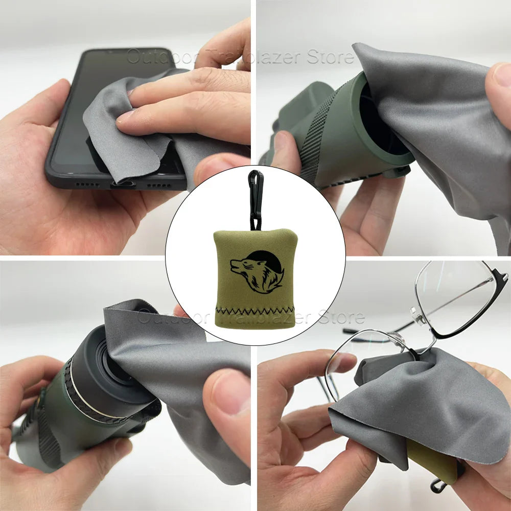 Paño de Microfibra Táctico con Bolsa de Almacenamiento