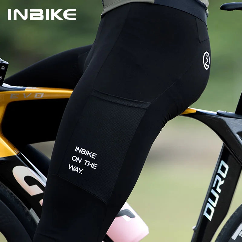 INBIKE Thermal Fleece Men's Cycling Bib Pants