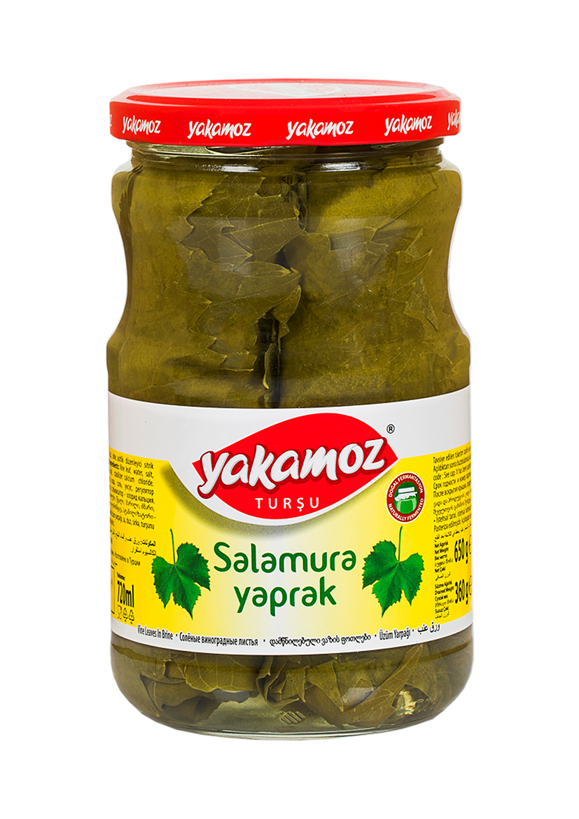 Yakamoz Grape Leaves 650 g (22.9 oz) – Tender Vine Leaves in Brine - Korvel