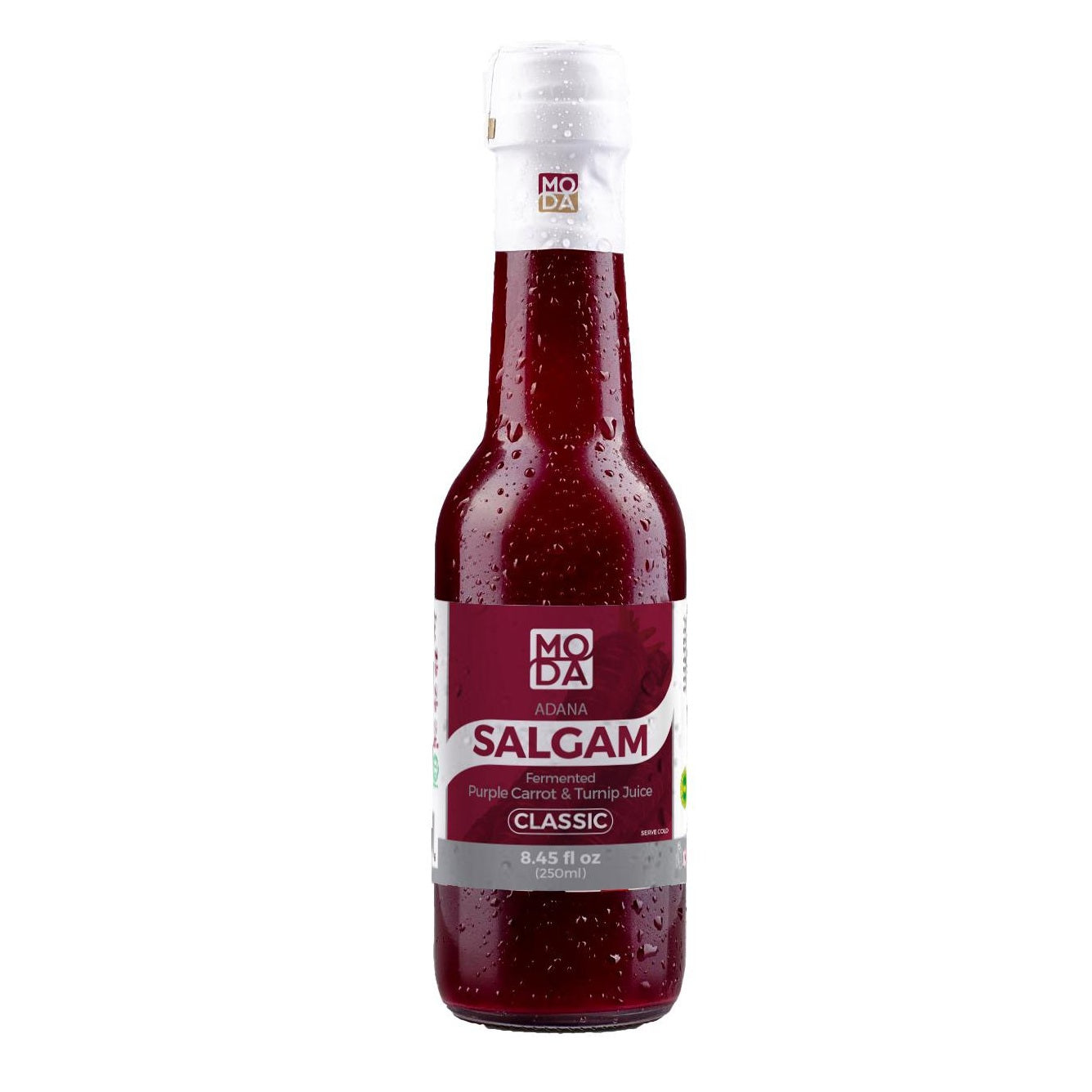 Moda Şalgam – Jugo suave de zanahoria morada y nabo fermentado, botella de vidrio, 250 ml