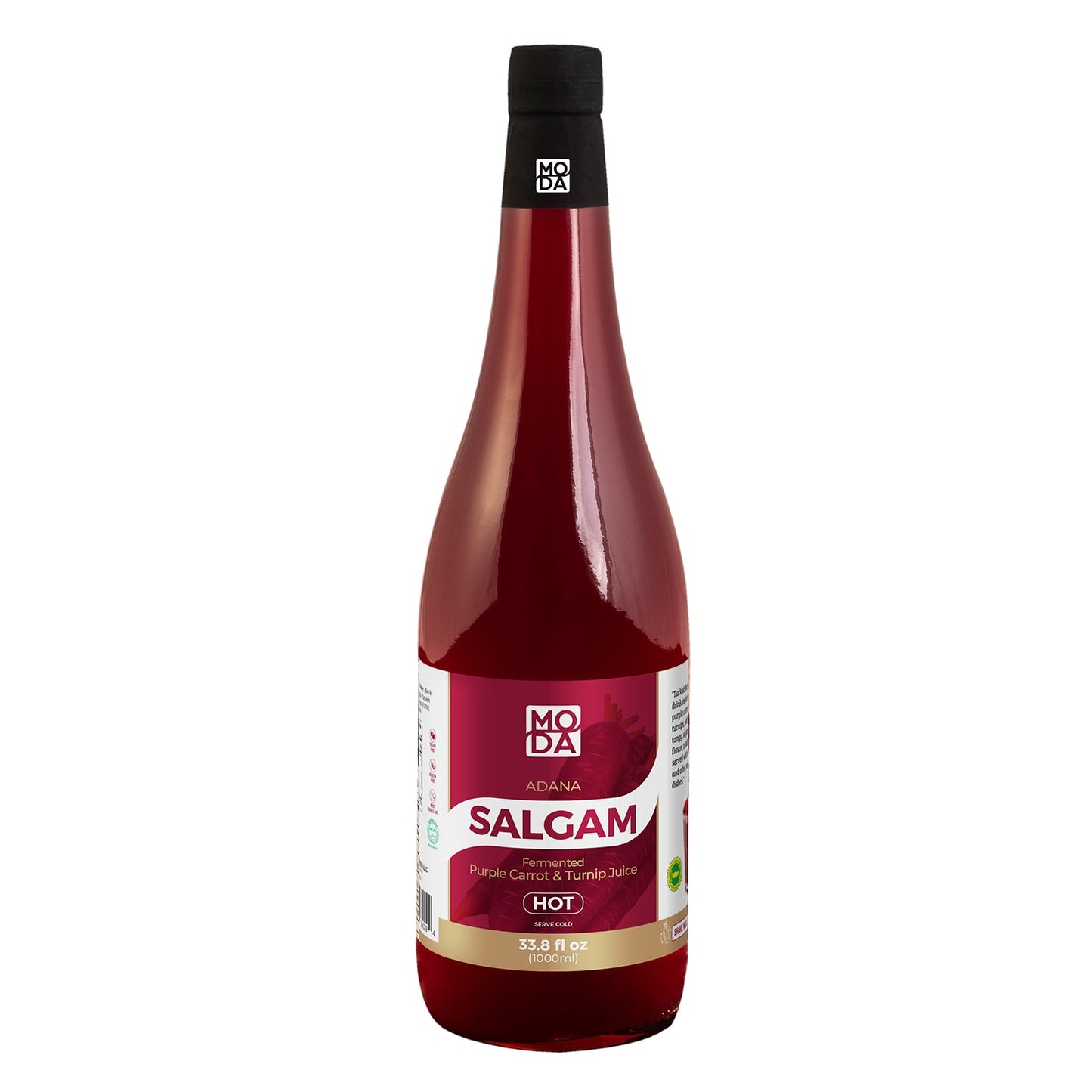 Moda Şalgam – Jugo de zanahoria morada y nabo fermentado en caliente, botella de vidrio de 1000 ml