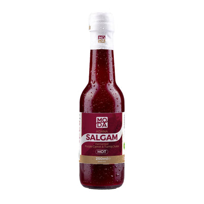 Moda Şalgam – Jugo de zanahoria morada y nabo fermentado en caliente, botella de vidrio de 250 ml