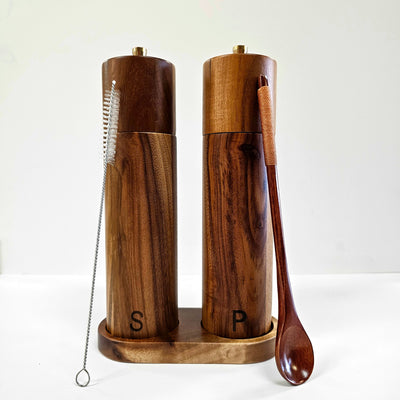 Acacia Wood Salt and Pepper Grinders - Korvel-Food Inc.