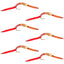 Gold Bead San Juan Worm Nymph Flies - Set of 6 Size 14 - Korvel