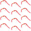 V-Ribbed Red Power Worm Nymph Flies - 1 Dozen Size 14 - Korvel
