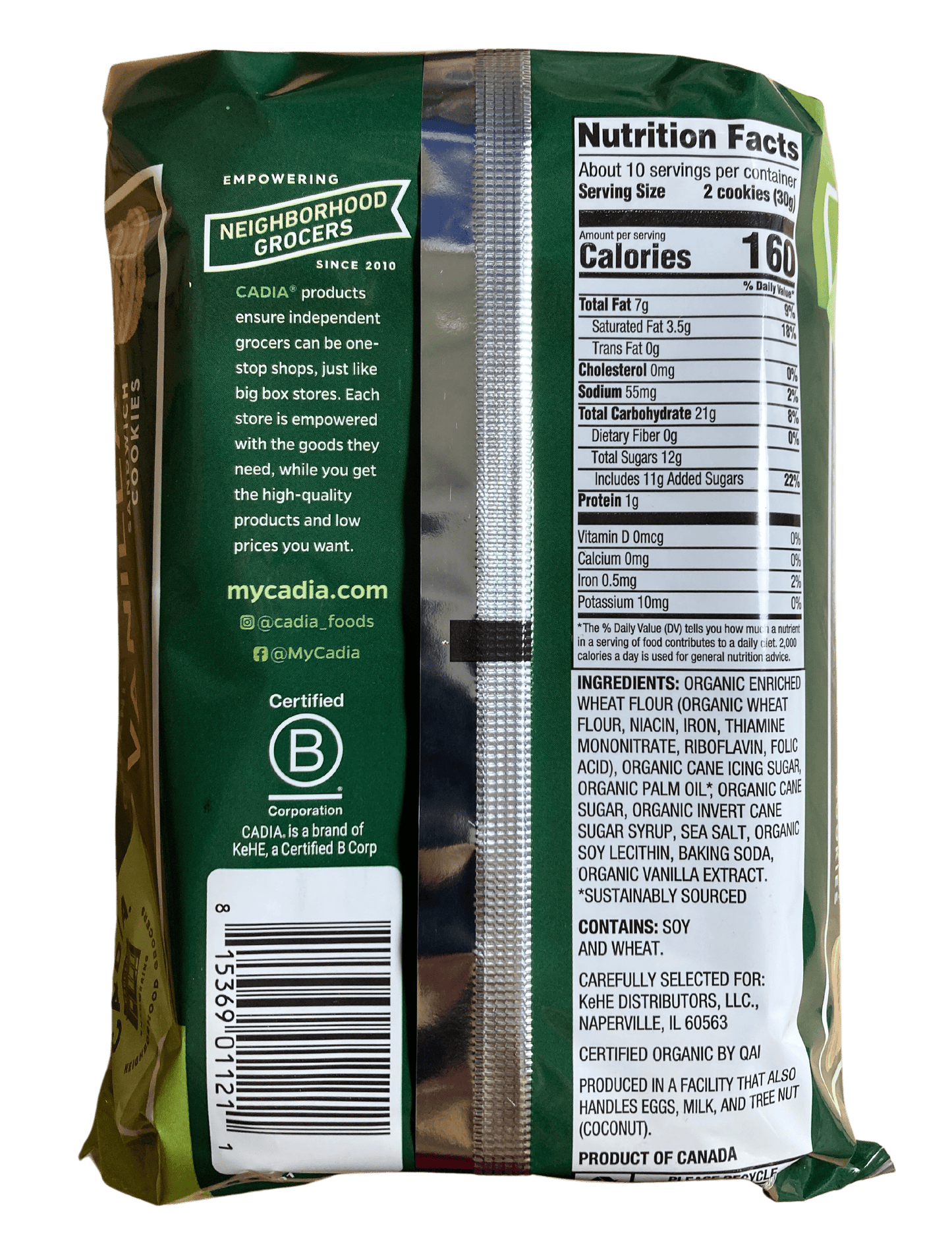 Organic Sandwich Cookies by Cadia