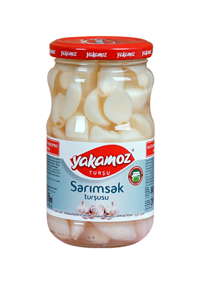 Yakamoz Pickled Garlic 370 ml (12.5 fl oz) – Crisp & Tangy Whole Cloves - Korvel