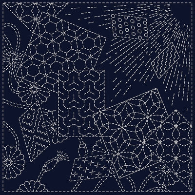Tela Sashiko Kaleidoscope - Tela de Algodón Premium