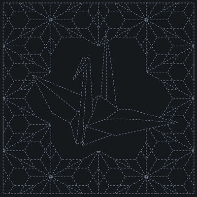 Sashiko Cloth Ori-Zuru - Premium Cotton Fabric