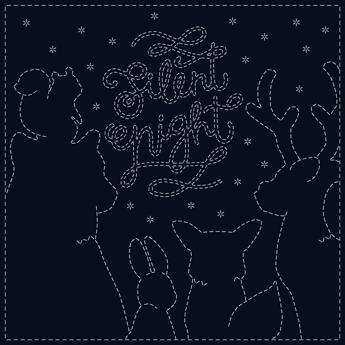 Silhouette de Tela Sashiko - Tela Premium Impresa a Mano