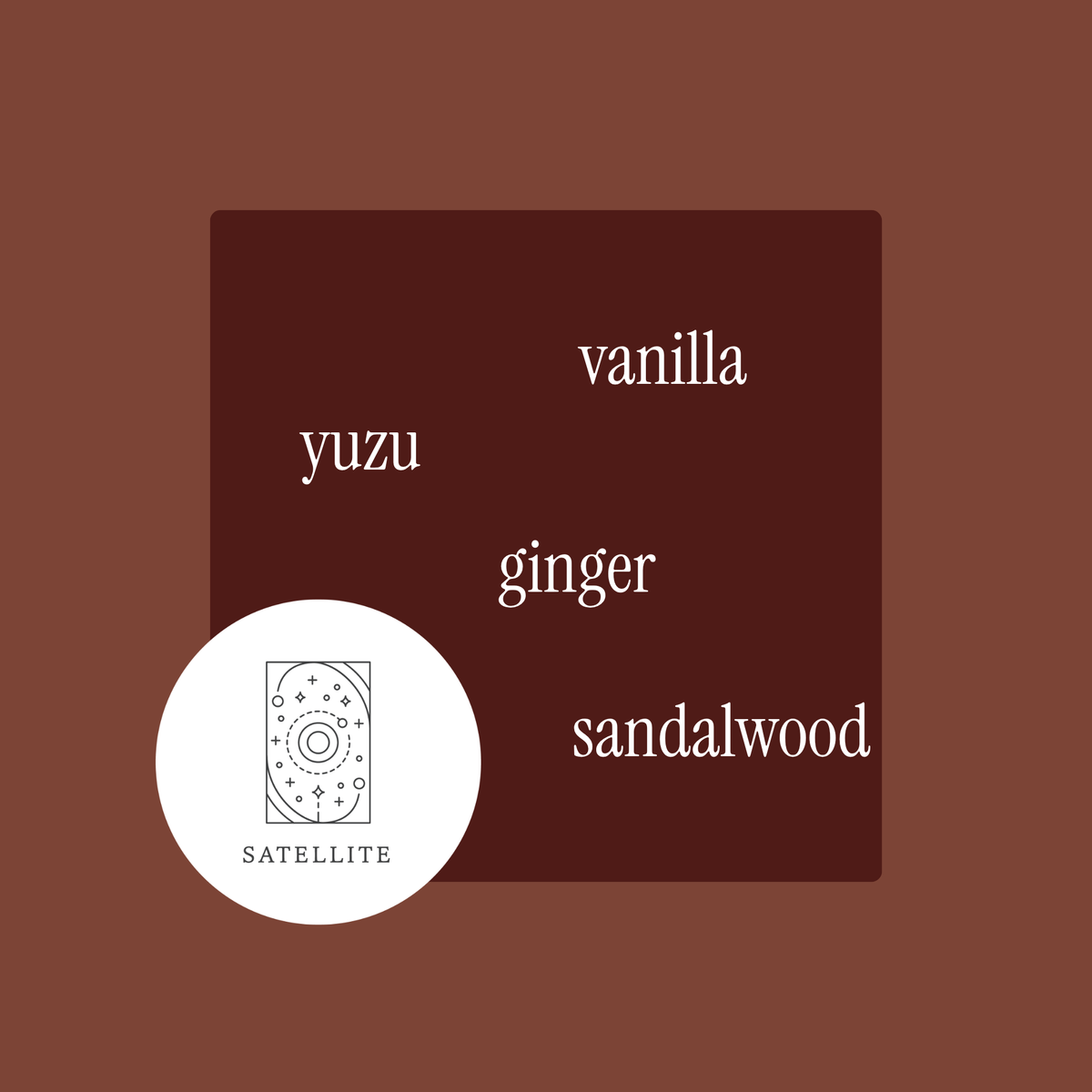 Satellite Fine Fragrance Candle – Vanilla, Yuzu, Cedar & Sandalwood