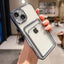Coque de portefeuille transparente pour iPhone