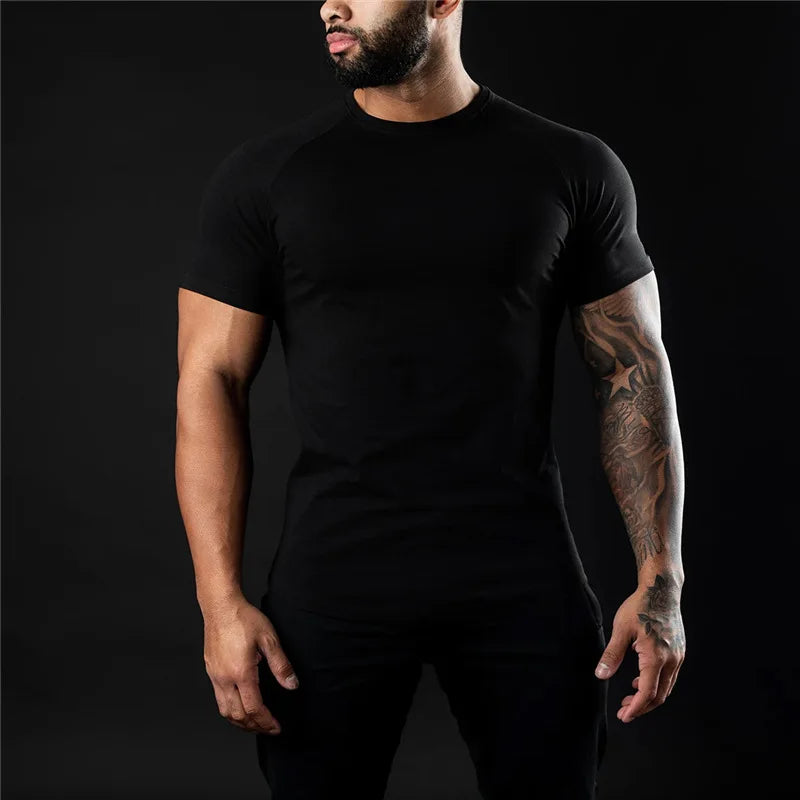 Camiseta de algodón FlexFit: camiseta muscular atlética de verano