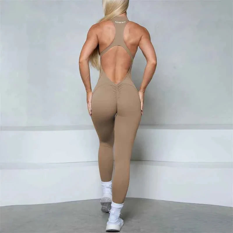 Mono sin mangas con cremallera para mujer para ropa activa