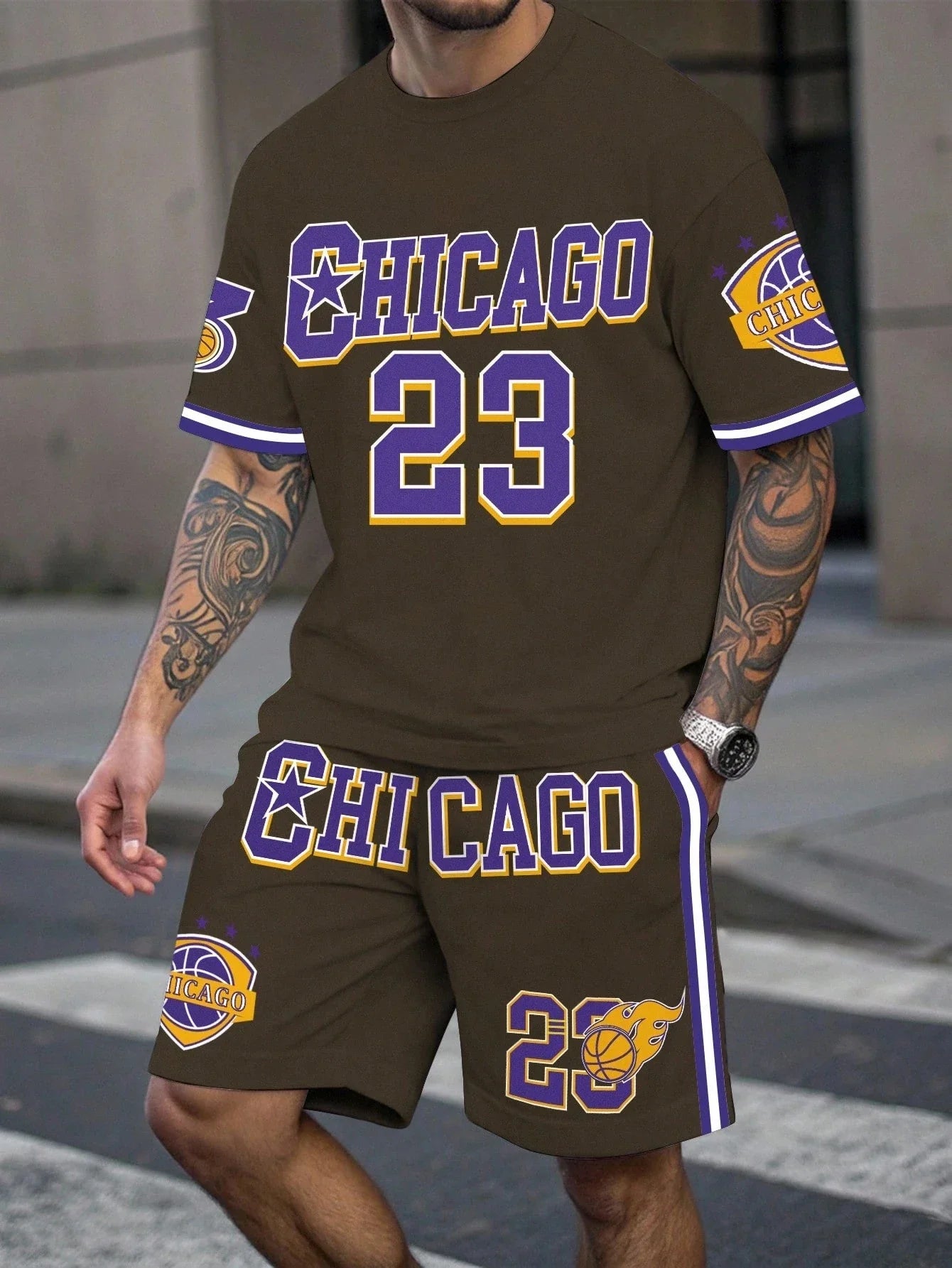 Conjunto de Ropa de Baloncesto para Hombres Tallas Grandes