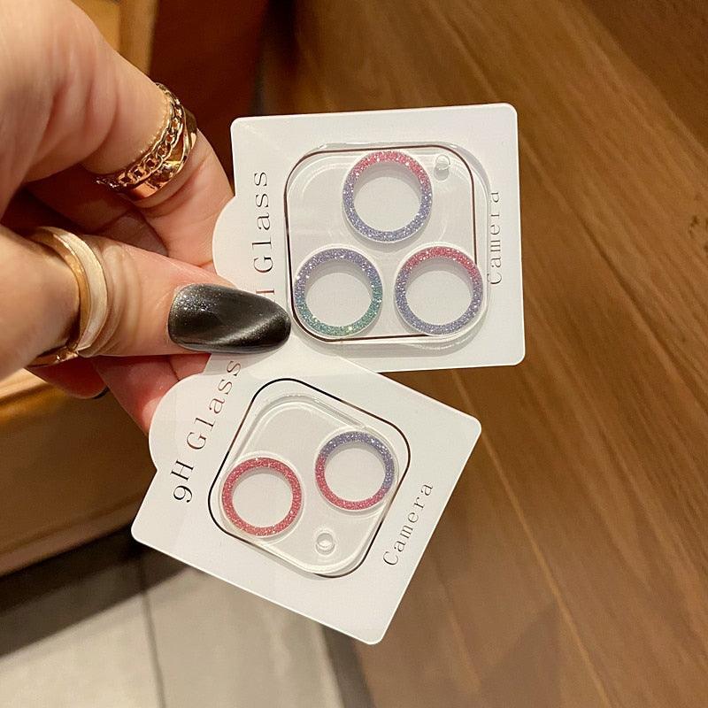 Glitter Full Cover Camera Lens Protector for iPhone