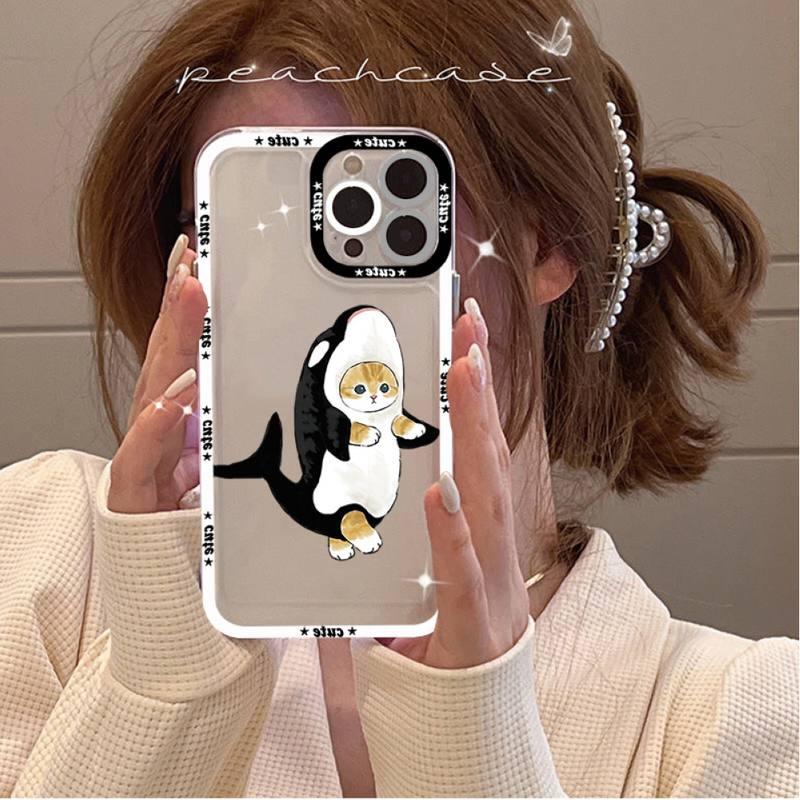 Customizable Cute Cat Phone Case for iPhone 11-14