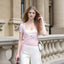 Crop Top V Neck Chic pour Femmes