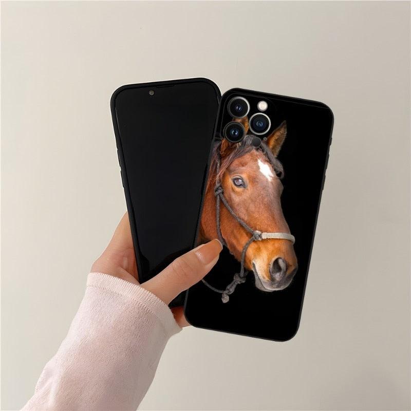 Trendy Horse Print Phone Case for iPhone Models
