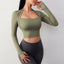Padded Long Sleeve Yoga Crop Top