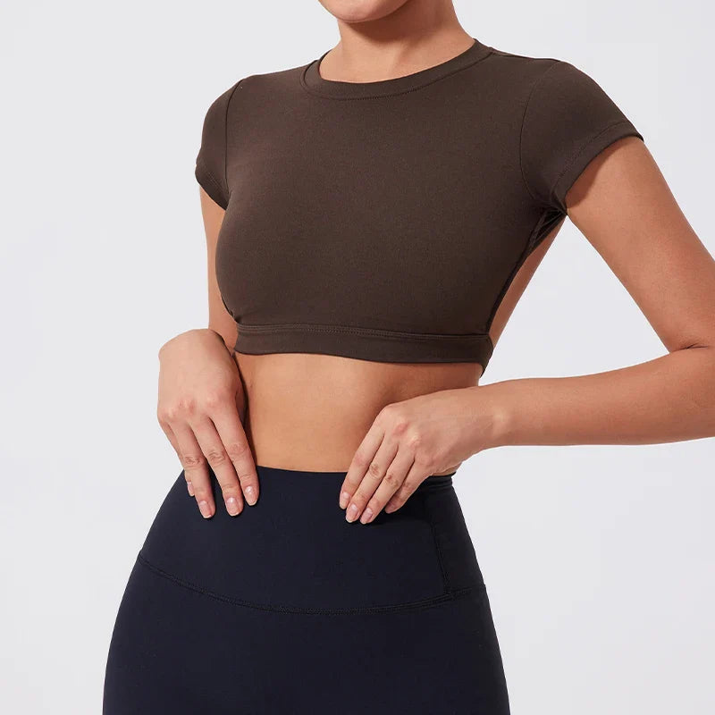 Crop Tops de Yoga Premium de Secado Rápido para Ropa Deportiva