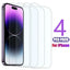Premium Tempered Glass Screen Protectors for iPhone - 4 Pack