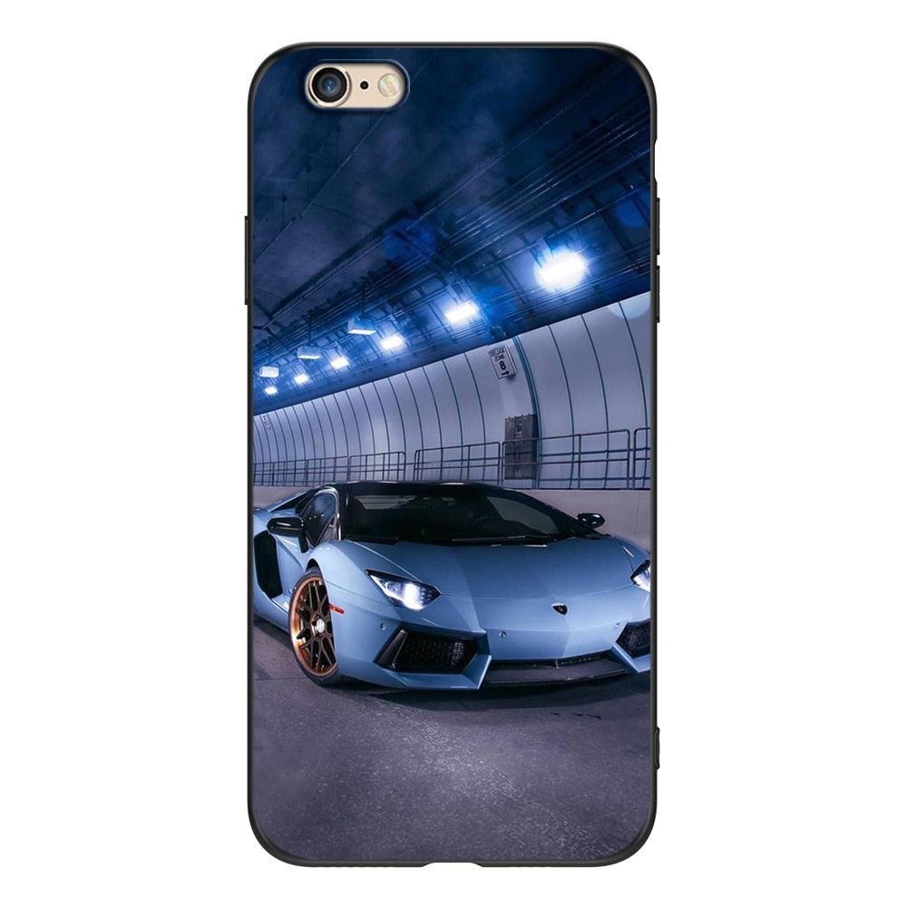 Stylish Soft Silicone Car Print Phone Case for iPhone
