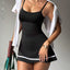 Women's Color Blocked Tennis Short Skirt