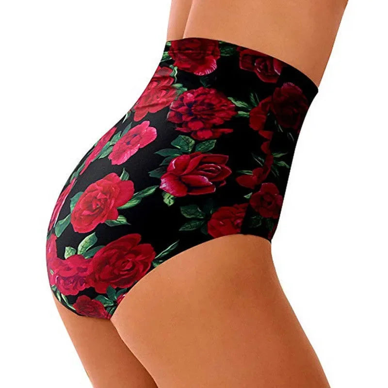 Shorts de bikini taille haute à fleurs - Maillots de bain grande taille