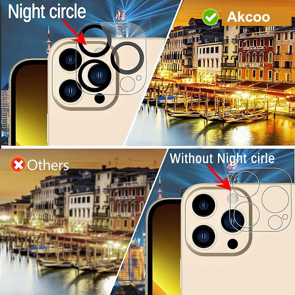 Protecteur d'objectif en verre trempé 3PCS pour iPhone