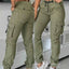 Pantalones Cargo Slim de Cintura Alta para Mujer