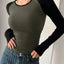 ChicSpring SlimFit ColorBlock Crew Tee