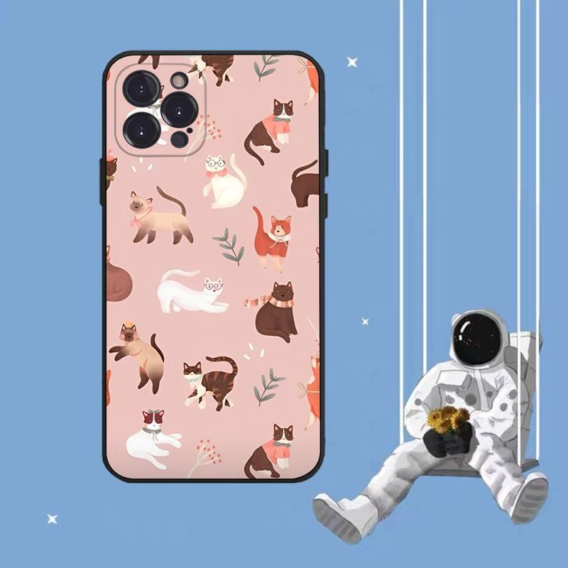 Cat Art Phone Case for iPhone - Clear Protective Cover