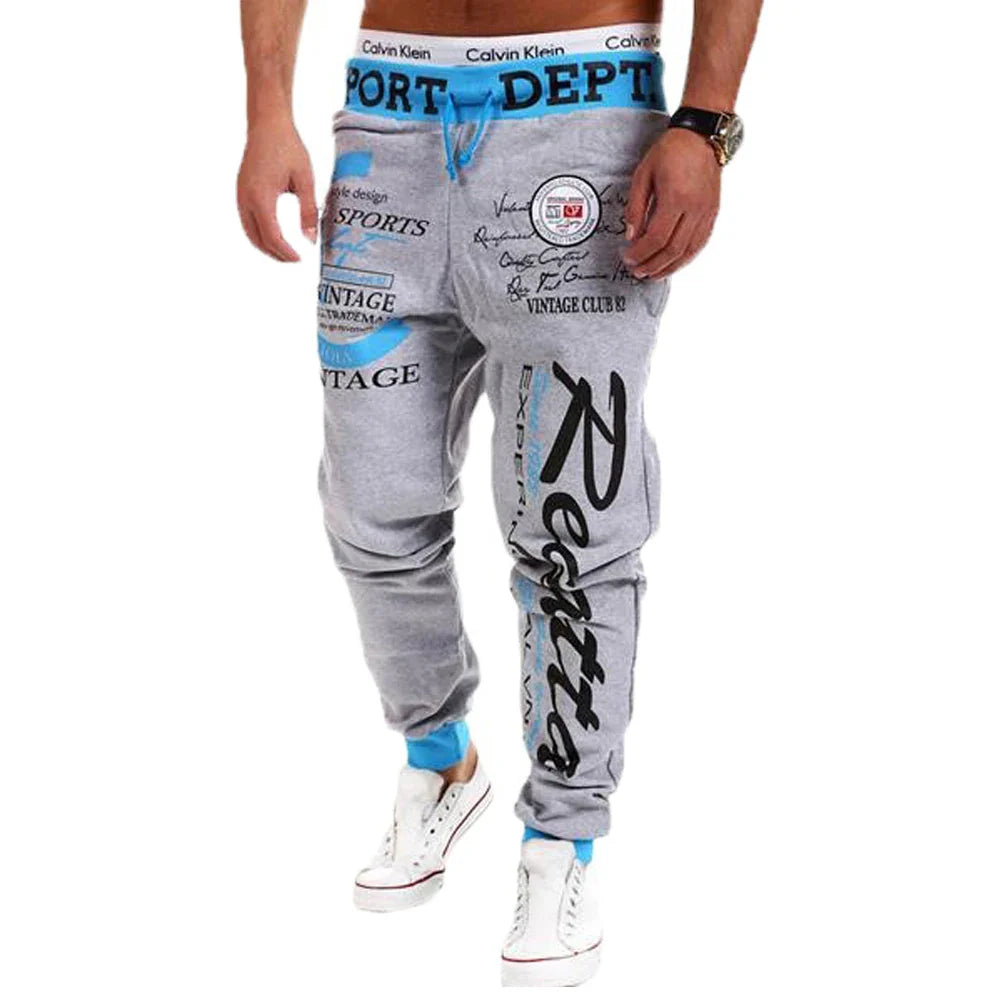 Men's Active Sweatpants with Drawstring and Elastic Waist