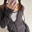 Lucyever Y2K Slim Fit Cropped Zip-Up Hoodie