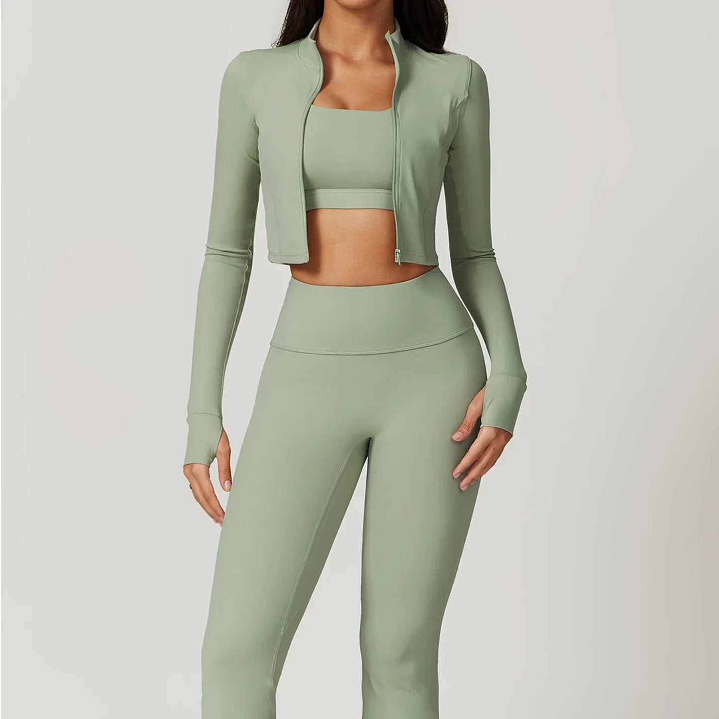 Conjunto de Ropa Deportiva para Mujeres de 3 Piezas Premium