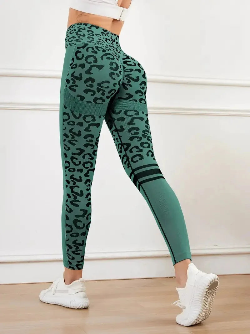 Leggings Sin Costuras con Estampado de Leopardo