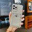 Transparent Card Slot Holder Case for iPhone Models