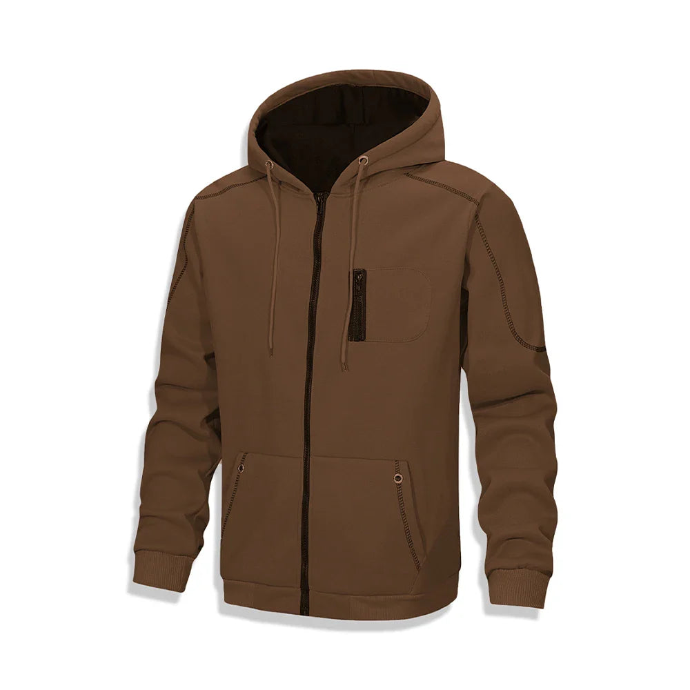 Chaqueta de Ciclismo Térmica de Forro Polar a Prueba de Viento para Hombre