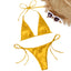 Ensemble de bikini brésilien en satin luxe ShimmerWave