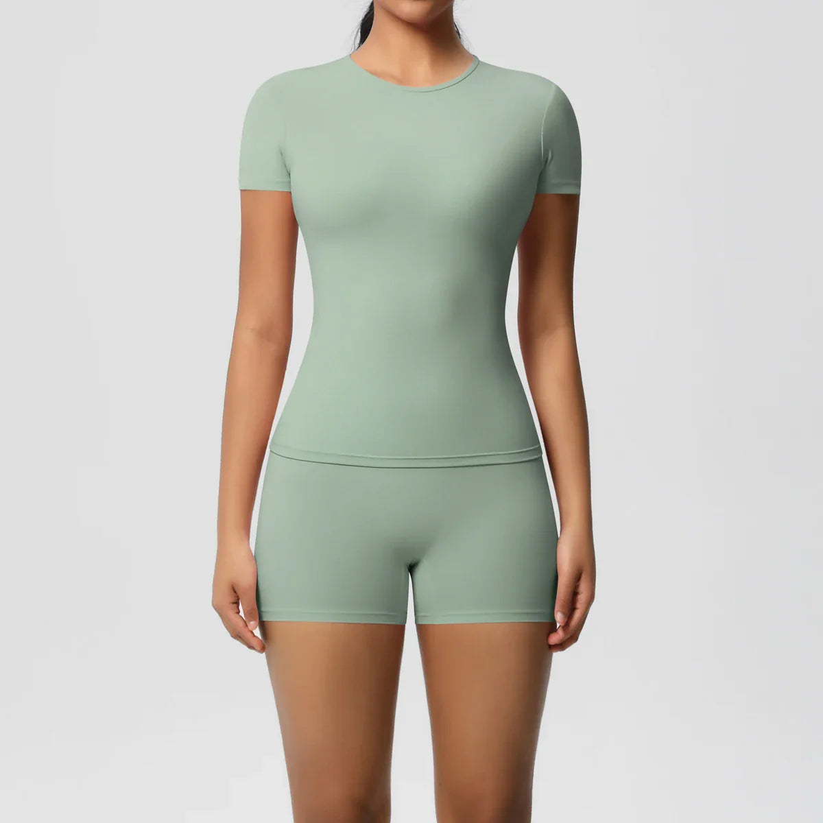 Conjunto de Leggings y Top de Gimnasio de Secado Rápido de 2 Piezas