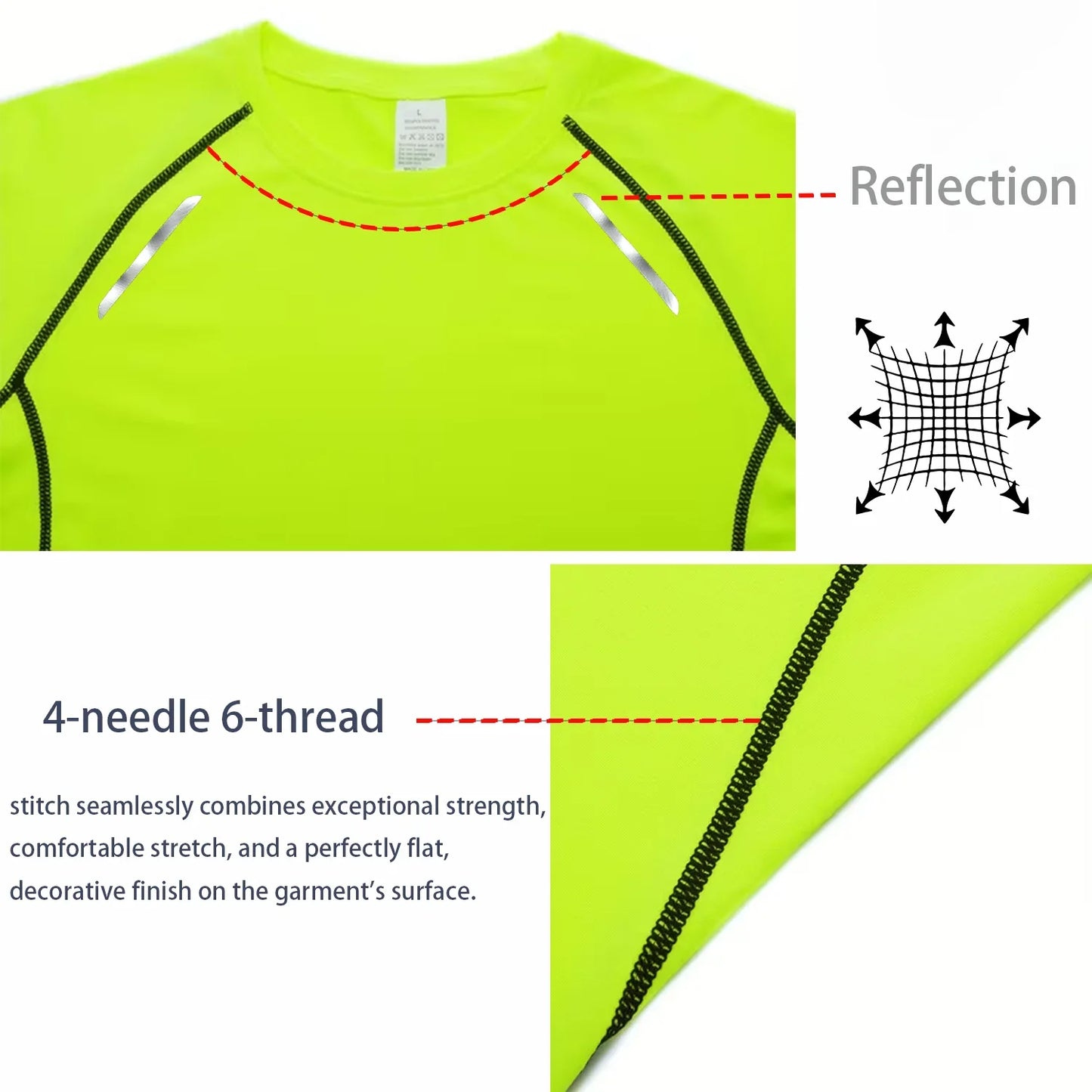 Camisa de Gimnasio de Manga Larga de Compresión para Hombre