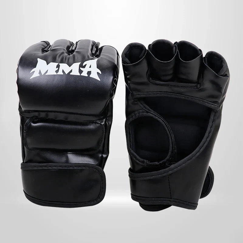 Guantes de Boxeo de Cuero de Mitad de Dedo Premium