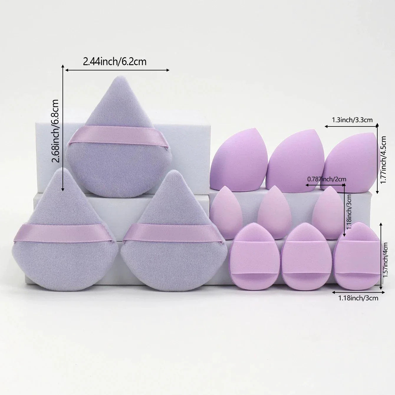 Juego de 12 Esponjas de Maquillaje Multiusos