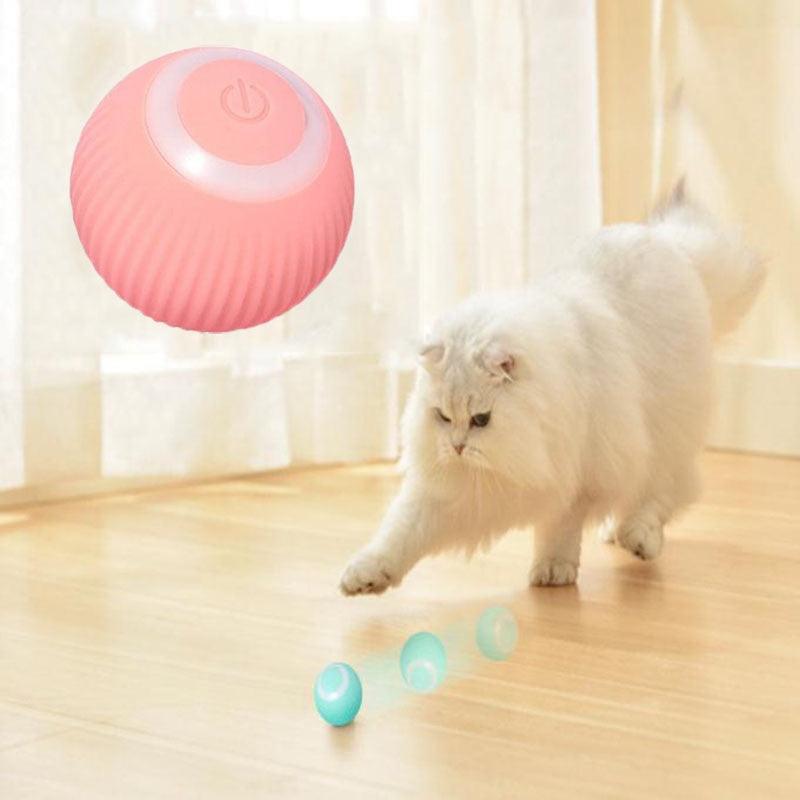 Jouet interactif pour chat roulant intelligent - Rechargeable et automatique