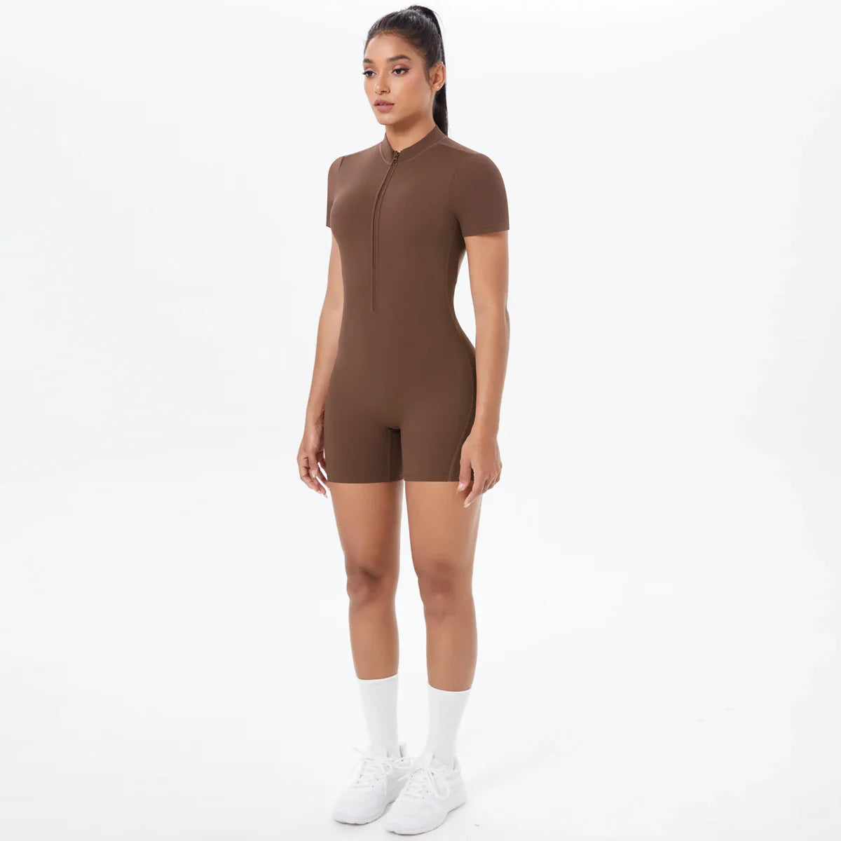 Mono sin espalda FlexiFit con cremallera - Ropa activa para mujer