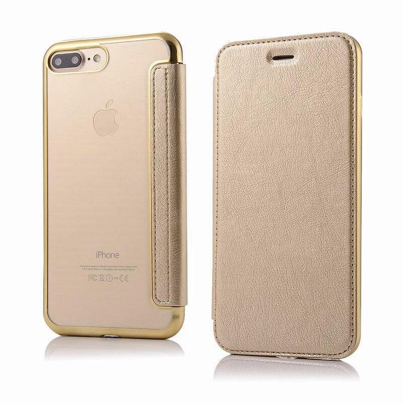 Étui à rabat en cuir slim de luxe pour iPhone 14 Pro