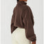Sudadera con cremallera PolarFleece para mujer - Top corto acogedor